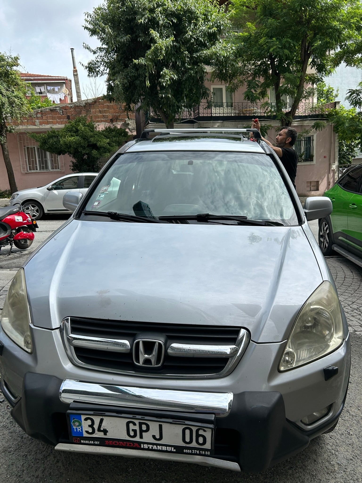 For Honda CR-V MK2 Roof Rack Cross Bars Metal Bracket Fix Point Alu Silver 2002-06 For Honda CR-V MK2 Roof Rack Cross Bars Metal Bracket Fix Point Alu Silver 2002-06